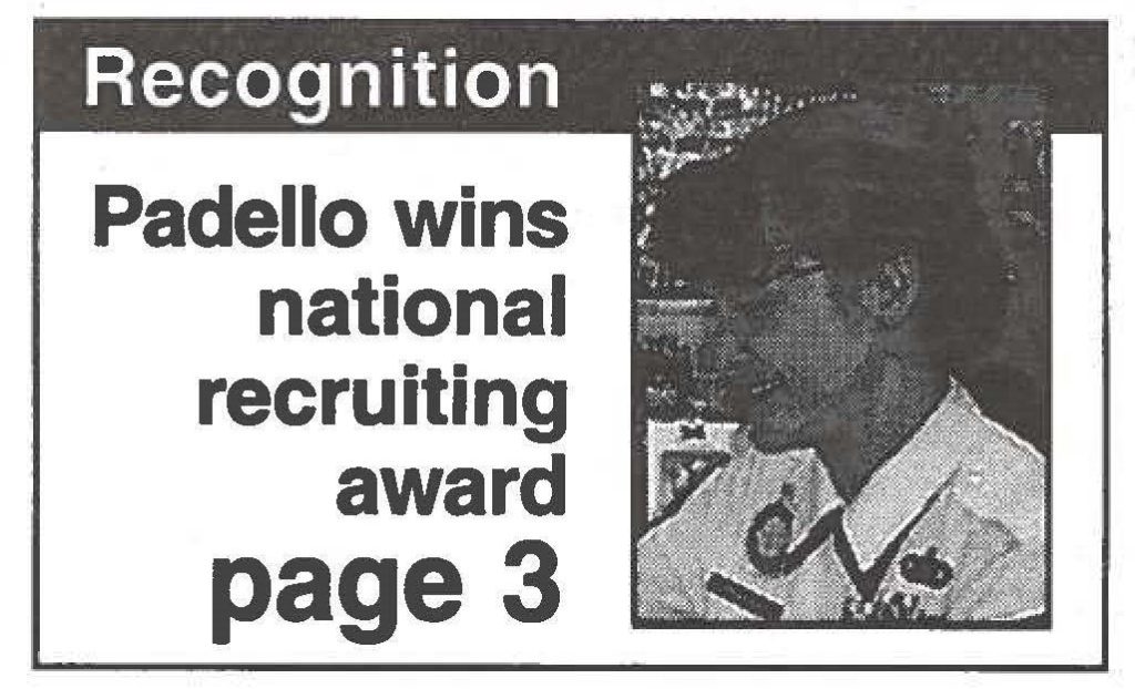Padello wins national recruiting award page 3
