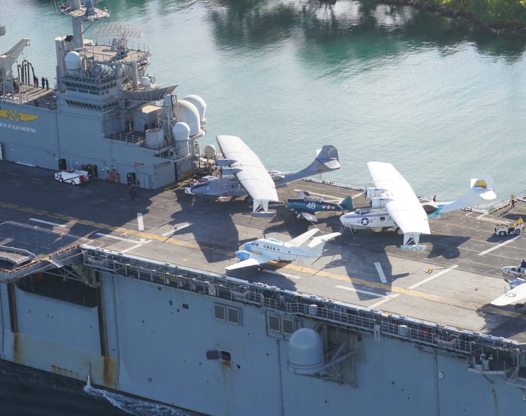 The Hawaii Army National Guards Newest Aircraft Arrives On-board Naval Vessel.