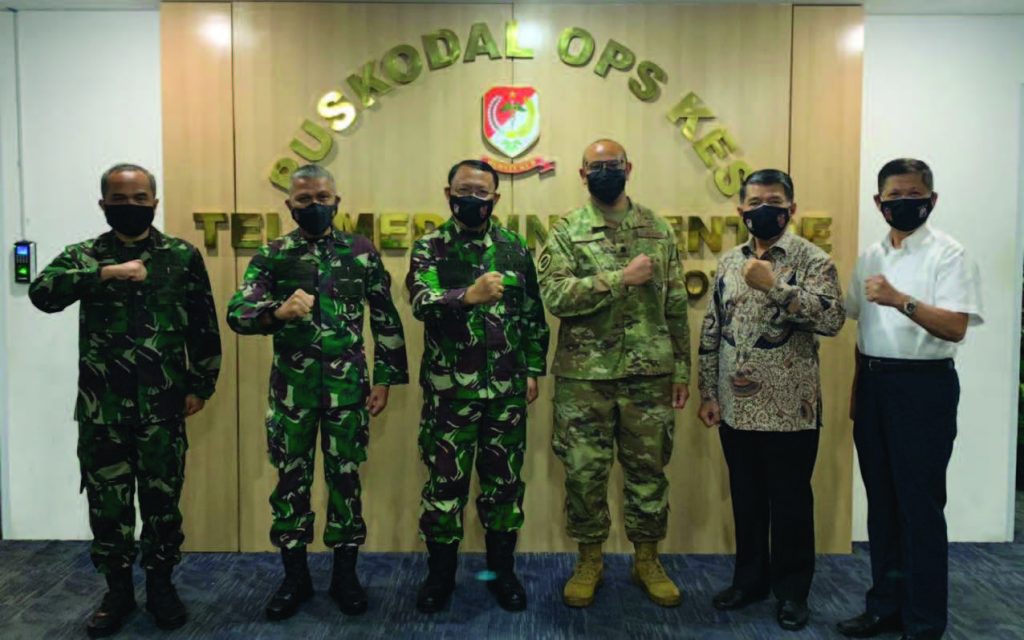 The Offi ce of Defense Cooperation hosted an International COVID-19 lessons learned Webinar May 2021, with Indonesian Army’s Central Hospital Jakarta, Indonesia. The Webinar focused on sharing best practices in response to the global COVID-19 pandemic and efforts to reinforce health security and accelerate COVID-19 response.(Courtesy Photo)