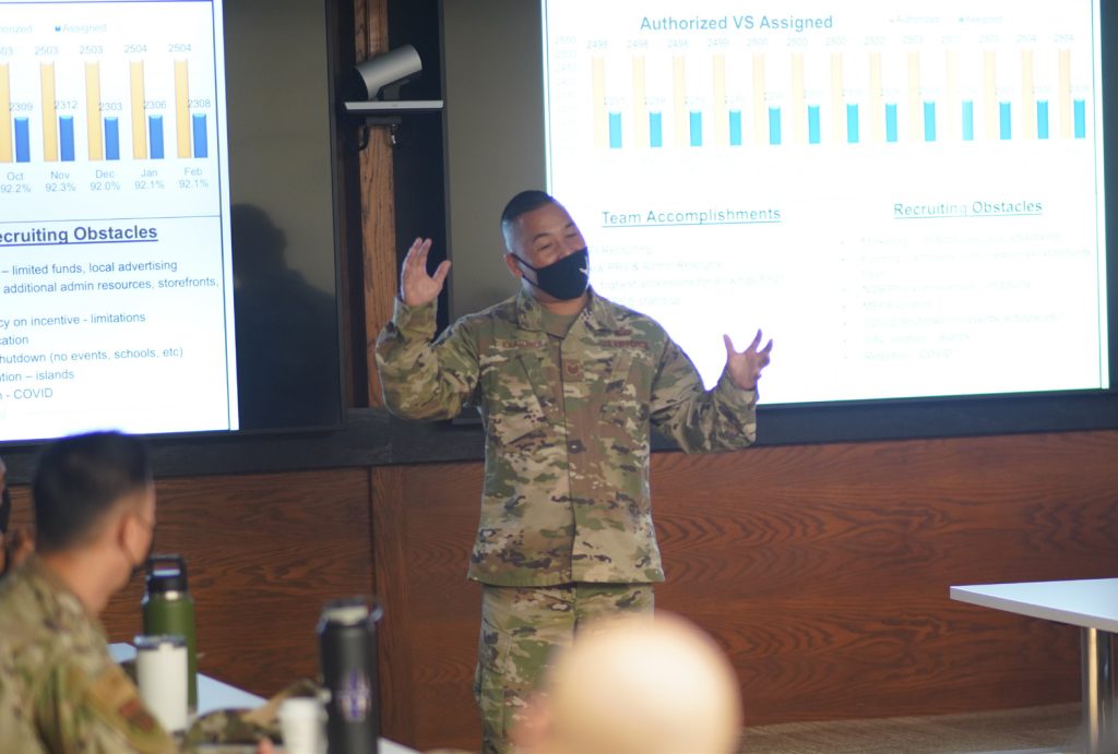 Senior Enlisted Advisor to the Chief of The National Guard Bureau Tony L. Whitehead visited Soldiers and Airmen of the Hawai‘i National Guard, receiving a HIANG “101” Brief from Chief MSgt. Costa, as well as a recruiting brief from the A1R Team.