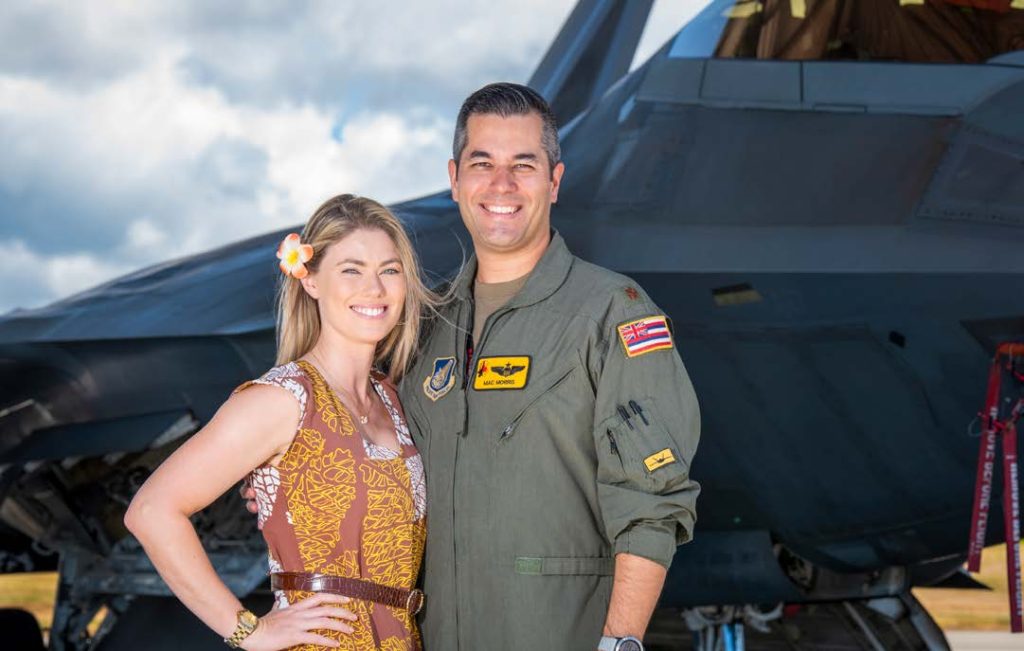 Hawai‘i Air National Guard Key Ohana Spouse, Lucy M. Morris, is named the Air National Guard’s recipient of the 2021 Joan Orr Spouse Award May 14, 2022, Joint Base Pearl Harbor-Hickam, Hawaii. Lucy is the spouse of Maj. Morris, 199th Fighter Squadron. (U.S. Air National Guard photo by Master Sgt. Mysti Bicoy
