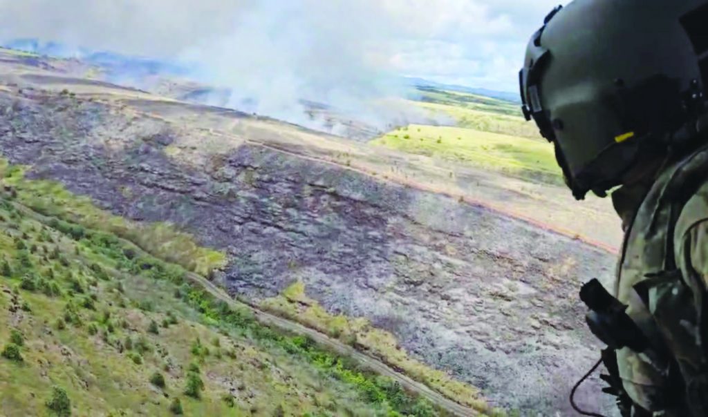 The Detachment 1, G 3-126th, Aviation Regiment personnel played a critical role in extinguishing wildfires on Maui, O‘ahu and Kaua‘i. – Hawai‘i National Guard photo