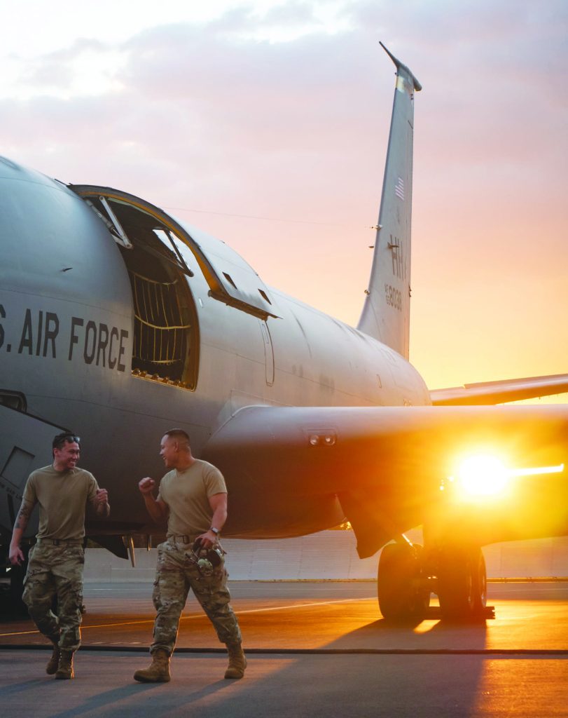 The 203rd Air Refueling Squadron conducted three partial mobilizations in support of the 506th Expeditionary Air Refueling Squadron at Andersen Air Force Base in Guam. – Hawai‘i National Guard photo