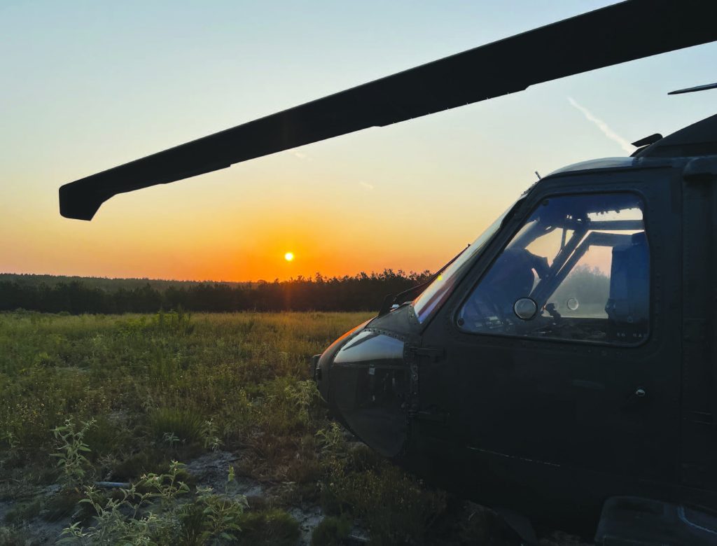 The Detachment 1, Company G, 1st Battalion, 189th Aviation Regiment personnel supported other H-60 (Blackhawk) units with flight crews and maintenance during a combat readiness center rotation to Joint Readiness Training Center in Fort Johnson, La. in June 2023. – Hawai‘i National Guard photo