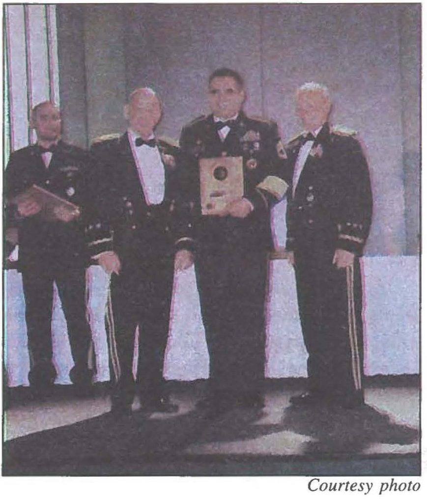 Hawaii Guardsman recognized in Washington, D.C. (Left to Right)--Col. Guzzetta (NGB-ASM), Lt. Gen. Blum (CNGB), Sgt. 1st Class Ka'apana, and Lt. Gen. Vaughn (DARNG).