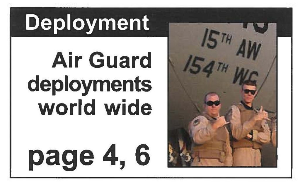 Air Guard deployments world wide page 4, 6