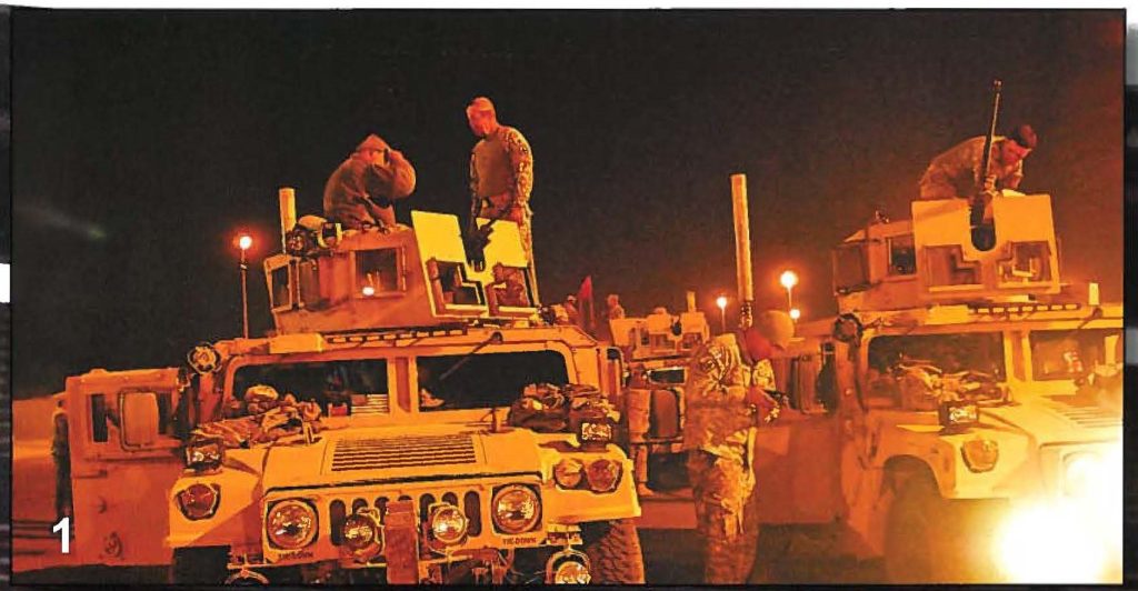 29th Infantry Soldiers prepare and convoy to their regular Kuwait to Iraq escort mission