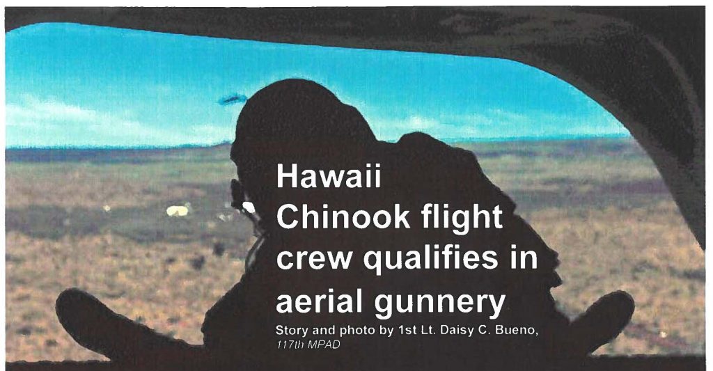 Hawaii Chinook flight crew qualifies in aerial gunnery