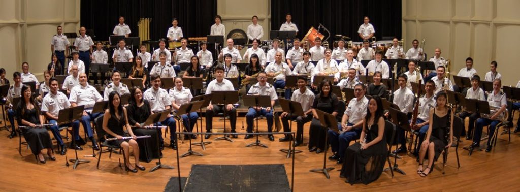 The Hawaii Army National Guard’s 111th Army Band participates in a music fellowship concert with Hawaii students in Pearl City, Hawaii on June 12, 2016. The concert was the culmination of an outreach effort made by the soldiers of the 111th Army Band in order to facilitate an exchange of knowledge between students and National Guard soldiers. (U.S. Army National Guard photo by Spc. Paul D. Berzinas/Released)