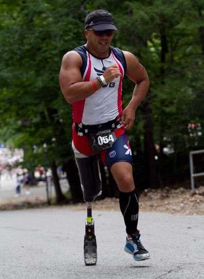 Thomas Lee, current Military Affairs Liaison attached with the Office of the Governor, runs in one of the many events he participates each year to bring veterans health issues to the for front.