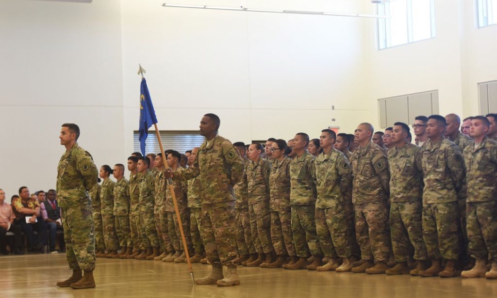 Company B, 777th Aviation Support Battalion deployment ceremony