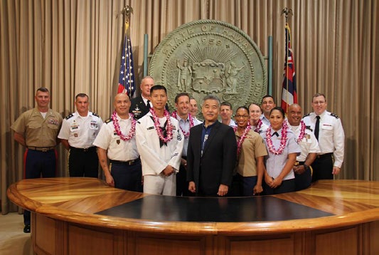 Governor David Ige recognized some of Hawaii’s best service members who excelled in community service. The Hawaii National Guard representative was Staff Sgt. Donovan Tuisano. Congrats SSG!