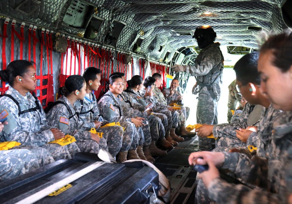 CH-47F orientation flight for Recruitment Sustainment Program