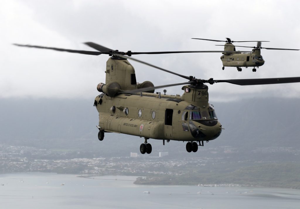 CH-47F orientation flight for Recruitment Sustainment Program