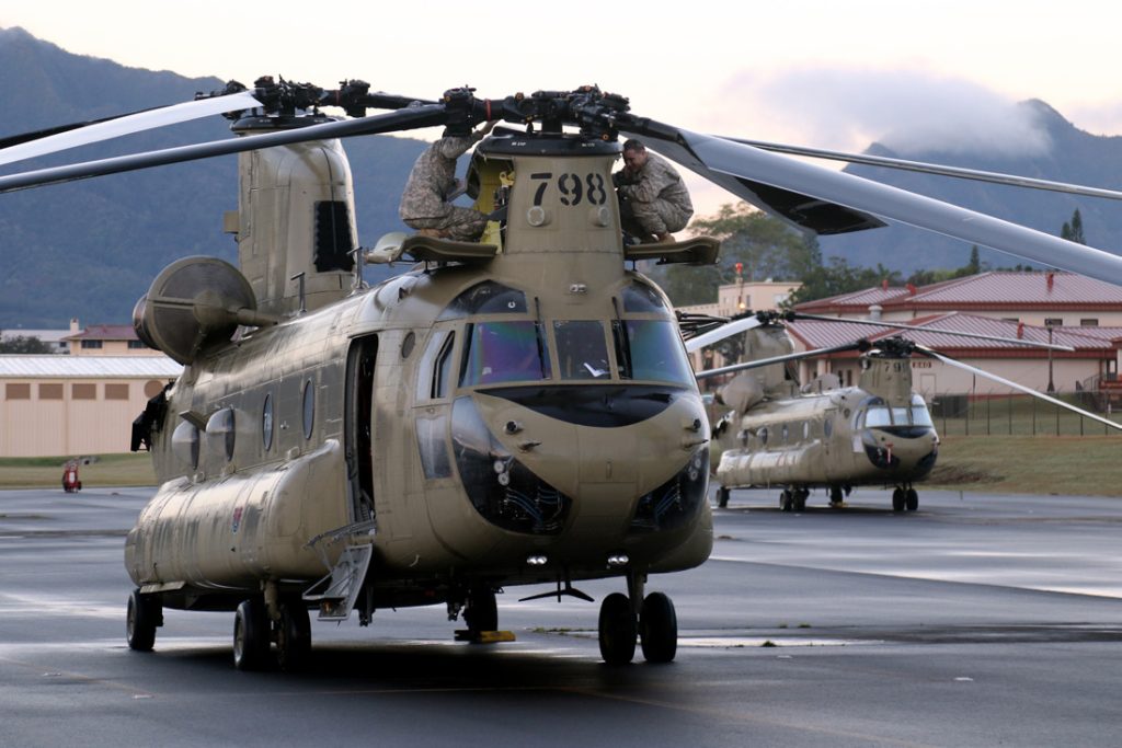 CH-47F orientation flight for Recruitment Sustainment Program