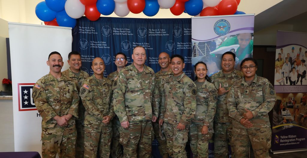 U.S Army Soldiers assigned to Detachment 3, Company C, 2nd Battalion, 641st Aviation Regiment, 103rd Troop Command, Hawai‘i Army National Guard, participates in the Yellow Ribbon Reintegration Program (YRRP) and Strongbond event at Mililani, Hawai‘i, Feb. 3, 2024.The YRRP is a Department of Defense-wide effort to promote the well-being of National Guard and Reserve members, their families and communities, by connecting them with resources before, during, and after deployments. (U.S. Army National Guard photo by Cpl. Mariah-Alexsandra K. Manandic-Kapu)