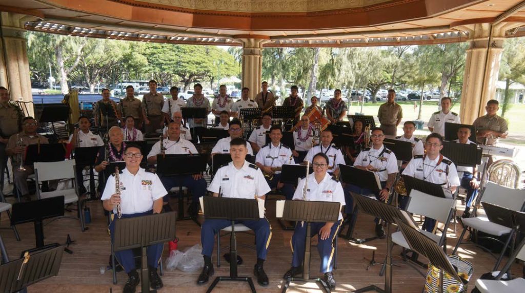 The Hawai‘i Department of Defense Office of Veterans’ Services celebrated Veterans Day with a concert at the Kapi‘olani Park Bandstand on Nov 10. The Hawai‘i Army National Guardʻs 111th Army Band performed musical selections to honor each of the uniformed services.