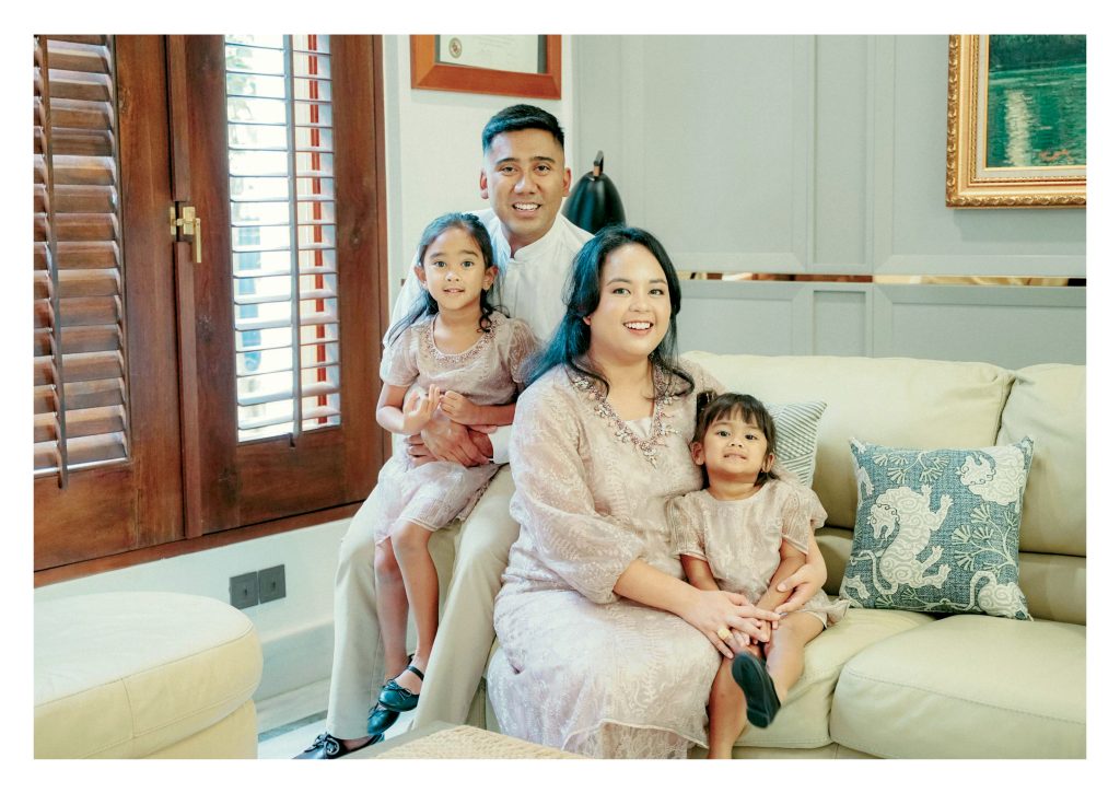 Spouse Annisa Budiman, and Staff Sgt. Adita Utoyo with their two daughters. (Courtesy photo)
