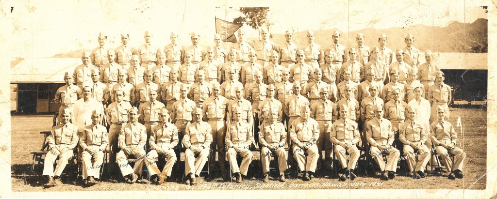 Company G, 298th Infantry Schofield Barracks, Hawaii, July 1941