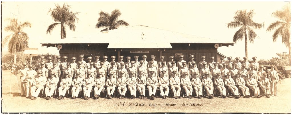 Company H, 299th Infantry Honomu, Hawaii July 28th 1910
