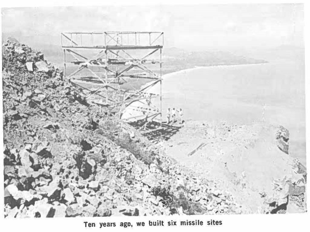 Ten years ago, we built six missile sites