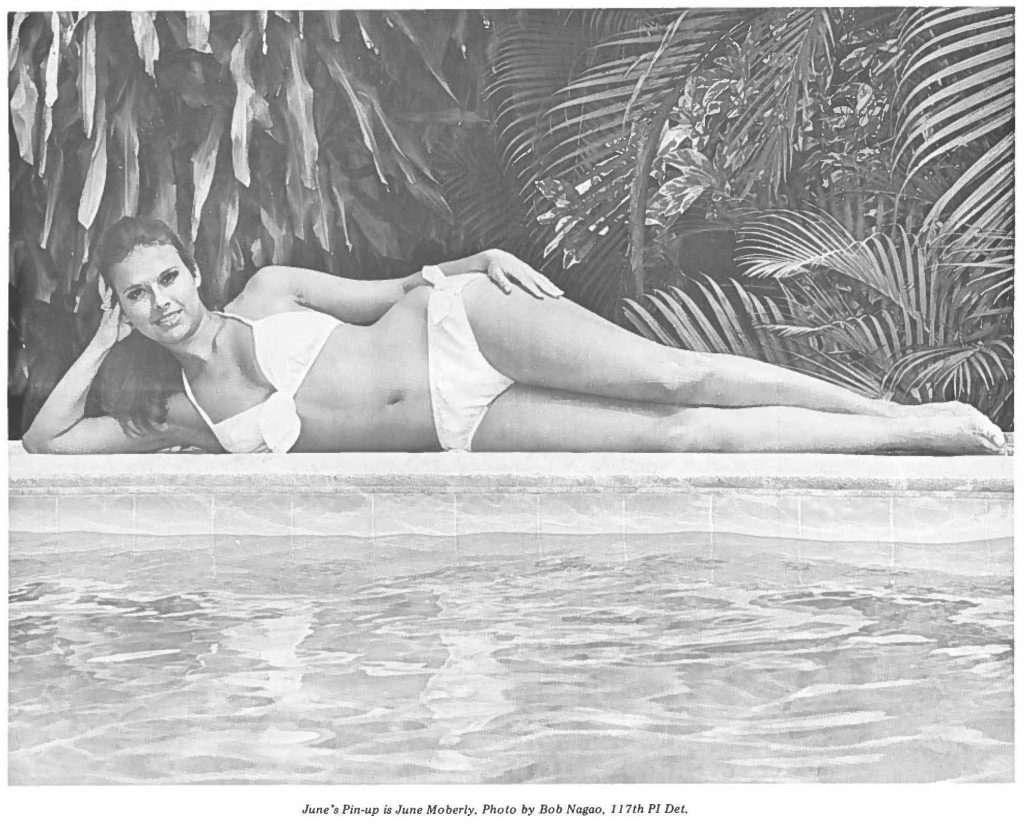June's Pin-up is June Moberly. Photo by Bob Nagao, 117th PI Det.
