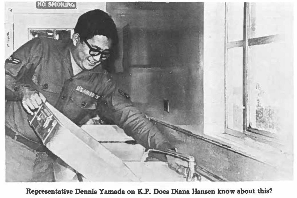 Representative Dennis Yamada on K.P. Does Diana Hansen know about this?