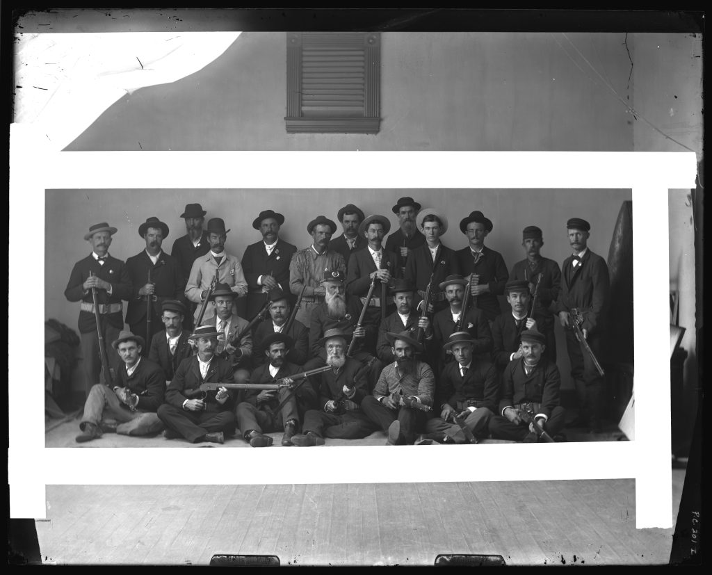 1895. CITIZENS GUARD - Members of the Kalihi Squad in command of Sergeant Geo. H. Green. Revolution of 1895