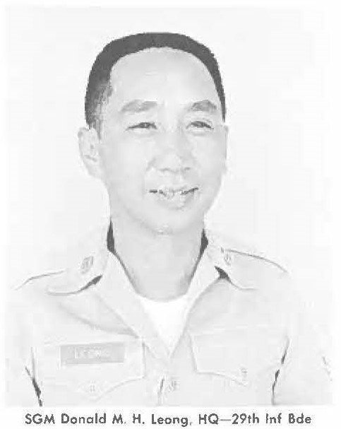 SGM Donald M. H. Leong, HQ- 29th Inf Bde