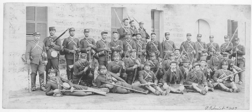 Iolani Barracks - Honolulu Police Force as Citizens Guard in 1895 Rebellion