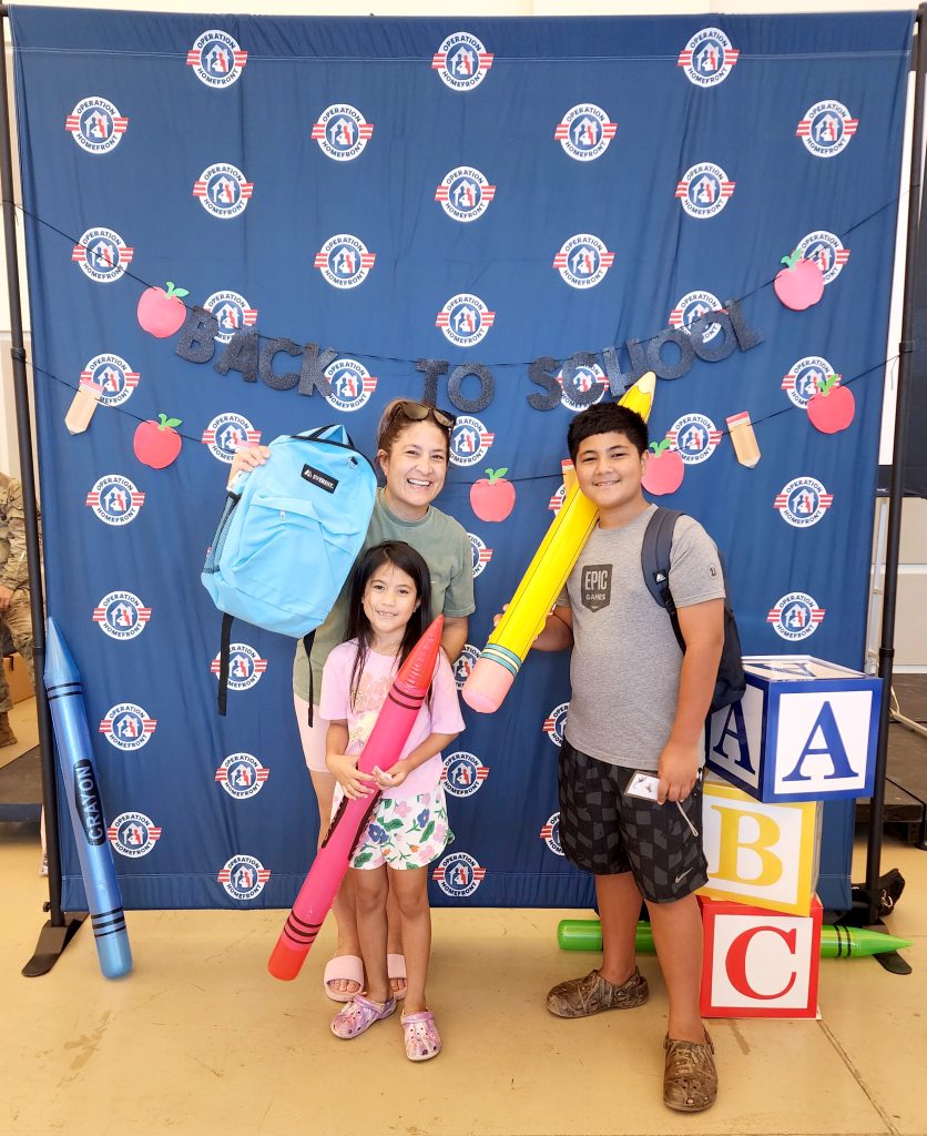 SFC Andrea Faoa and her and her children, Taumalae Faoa and Kaden Faoa. Photo by Celeste “Moki” Lewi, MSG, HIARNG Yellow Ribbon Coordinator
