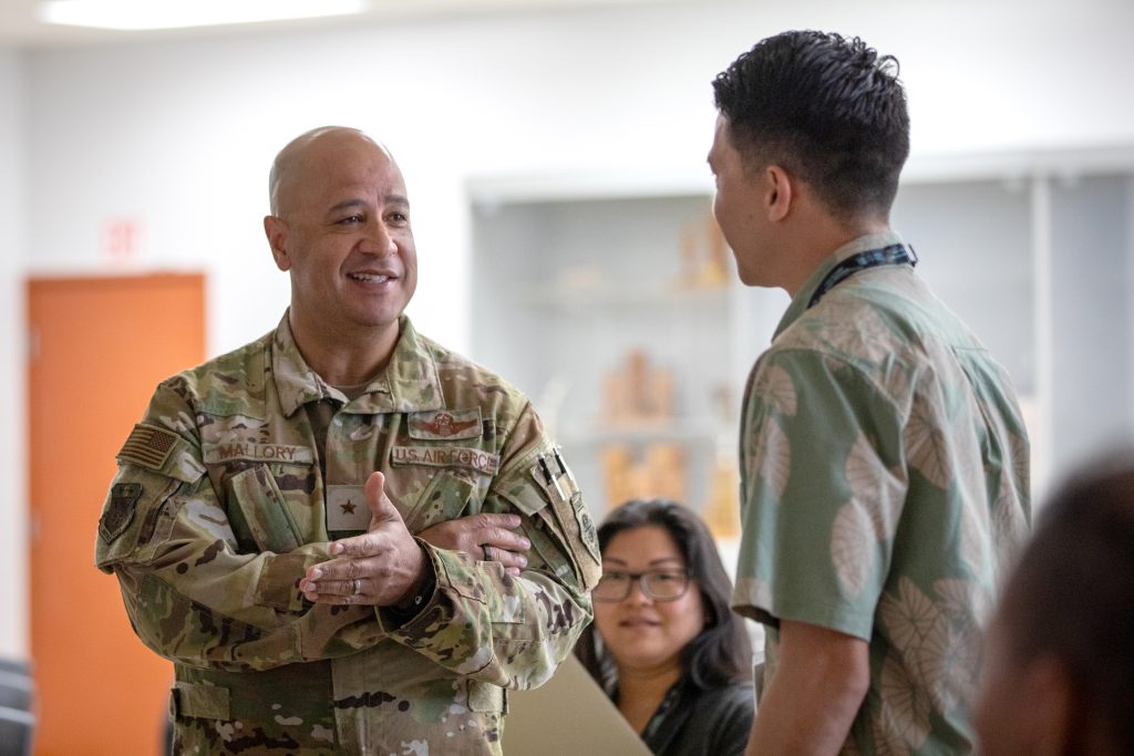 Sen. Brandon Elefante, Sen. Glenn Wakai and Sen. Samantha DeCorte spent the day touring the Hawai’i Army National Guard (HIARNG) facilities on July 23rd, 2025. The senators had the opportunity to tour Waiawa Armory, Bowers Armory, Army Aviation Support Facility #1, the 29th Infantry Brigade Combat Team Readiness Center and the Rainbow Hangar. During the visit, the senators got to learn about the HIARNG’s wide range of capabilities and their support to federal and state missions. They also met some of the full-time leaders and staff who described the detailed functions of the various units in the HIARNG. The HIARNG speakers included Col. Damon Hogsten, Chief of Staff for the HIARNG, Command Sgt. Maj. Ronald Biancaniello, Command Sergeant Major of the 29th Infantry Brigade Combat Team and Col. Wesley Kawakami, Commander of the 29th Infantry Brigade Combat Team. – Hawai‘i Army National Guard photos by Sgt. Casandra Ancheta