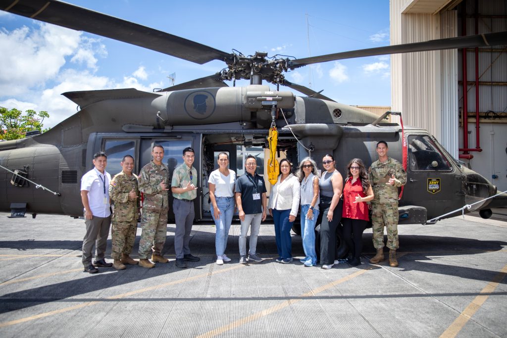Sen. Brandon Elefante, Sen. Glenn Wakai and Sen. Samantha DeCorte spent the day touring the Hawai’i Army National Guard (HIARNG) facilities on July 23rd, 2025. The senators had the opportunity to tour Waiawa Armory, Bowers Armory, Army Aviation Support Facility #1, the 29th Infantry Brigade Combat Team Readiness Center and the Rainbow Hangar. During the visit, the senators got to learn about the HIARNG’s wide range of capabilities and their support to federal and state missions. They also met some of the full-time leaders and staff who described the detailed functions of the various units in the HIARNG. The HIARNG speakers included Col. Damon Hogsten, Chief of Staff for the HIARNG, Command Sgt. Maj. Ronald Biancaniello, Command Sergeant Major of the 29th Infantry Brigade Combat Team and Col. Wesley Kawakami, Commander of the 29th Infantry Brigade Combat Team. – Hawai‘i Army National Guard photos by Sgt. Casandra Ancheta