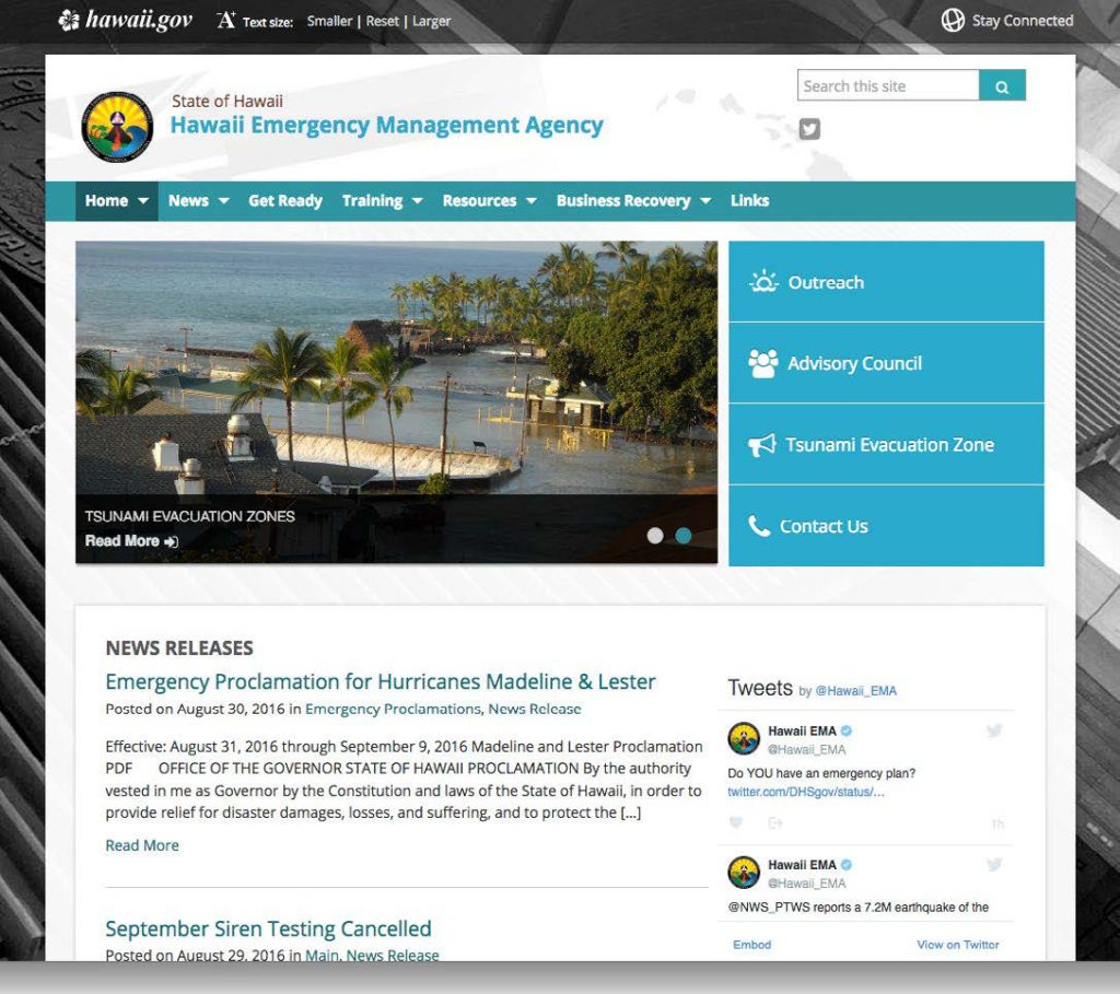 Introducing the Hawaii Emergency Management Agency’s new website