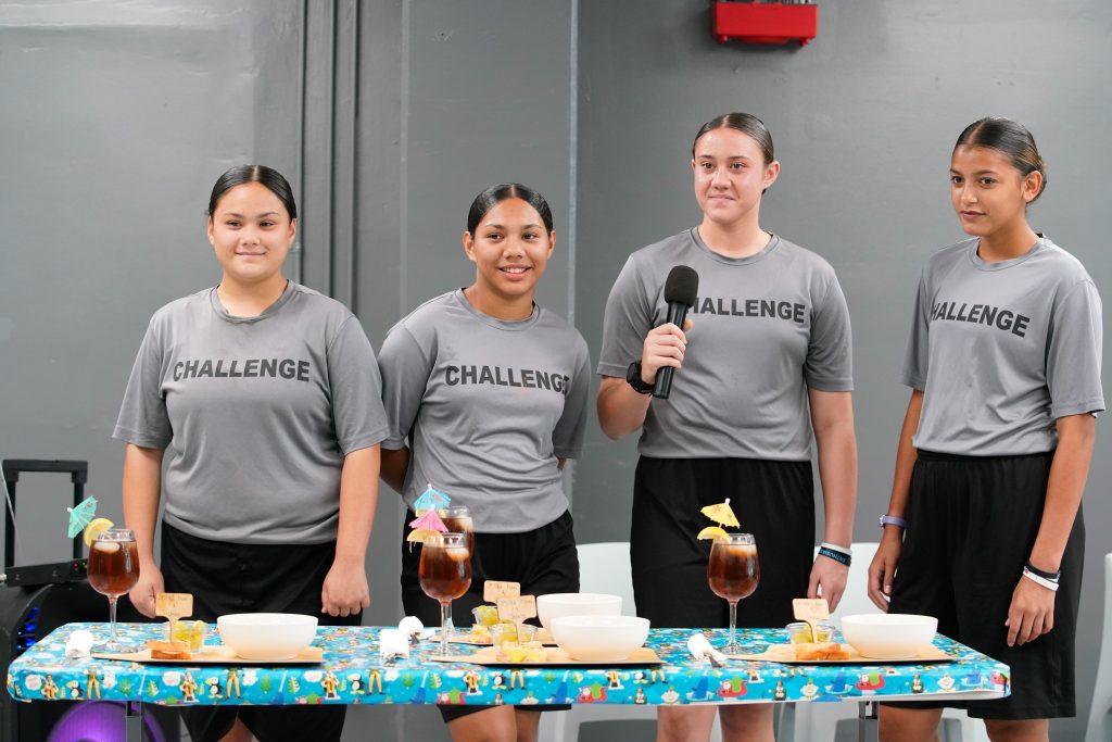 Hawai‘i Youth Challenge Academy Oahu Class 63 cadets participated in its Iron Chef Competition at the academy on Nov. 21, 2025. The event challenged students to cook and prepare dishes from start to finish, showcasing teamwork, discipline and creativity. They presented their creations to a panel of judges that included Sgt. 1st Class Christopher Torres, Sgt. 1st Class Christopher Cluney, retired Master Sgt. Andrew Jackson and staff member Ruth Osborne. The winning team, Team Unity, impressed the judges with their dish, “De-constructed Thanksgiving Dinner.” The competition supported one of the Academy’s eight core components, Health and Hygiene, by emphasizing proper nutrition, cleanliness and safe food practices.