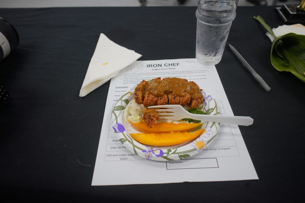 Hawai‘i Youth Challenge Academy Oahu Class 63 cadets participated in its Iron Chef Competition at the academy on Nov. 21, 2025. The event challenged students to cook and prepare dishes from start to finish, showcasing teamwork, discipline and creativity. They presented their creations to a panel of judges that included Sgt. 1st Class Christopher Torres, Sgt. 1st Class Christopher Cluney, retired Master Sgt. Andrew Jackson and staff member Ruth Osborne. The winning team, Team Unity, impressed the judges with their dish, “De-constructed Thanksgiving Dinner.” The competition supported one of the Academy’s eight core components, Health and Hygiene, by emphasizing proper nutrition, cleanliness and safe food practices.