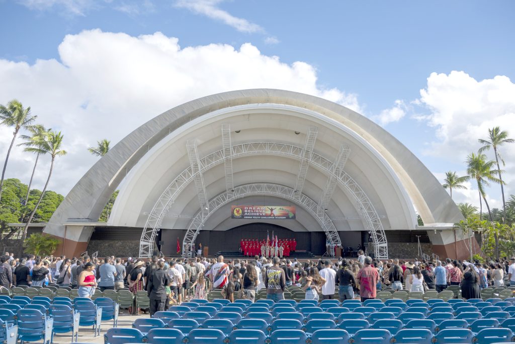 Class 63 of the Hawai‘i Youth Challenge Academy O‘ahu marked another milestone with its graduation ceremony on Sunday, Dec. 7, 2025, at the Tom Moffatt Waikiki Shell. A total of 54 graduates represented Class 63, with 72% earning their HiSET diplomas. The cadets gave back in a big way by logging 4,221 hours of service to the community and saving the state an estimated $50,652. They also planned and hosted a Fall Festival for 212 residents of the Onemalu Transitional Shelter. The cadets and staff took a Chinook flight with Sgt. 1st Class Christopher Cluney and the team at the Hawaiʻi Army National Guard, an opportunity three years in the making. Congratulations Class 63!