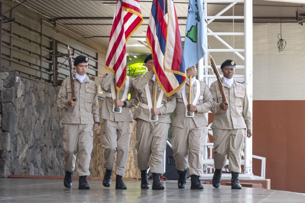 Class 63 of the Hawai‘i Youth Challenge Academy O‘ahu marked another milestone with its graduation ceremony on Sunday, Dec. 7, 2025, at the Tom Moffatt Waikiki Shell. A total of 54 graduates represented Class 63, with 72% earning their HiSET diplomas. The cadets gave back in a big way by logging 4,221 hours of service to the community and saving the state an estimated $50,652. They also planned and hosted a Fall Festival for 212 residents of the Onemalu Transitional Shelter. The cadets and staff took a Chinook flight with Sgt. 1st Class Christopher Cluney and the team at the Hawaiʻi Army National Guard, an opportunity three years in the making. Congratulations Class 63!