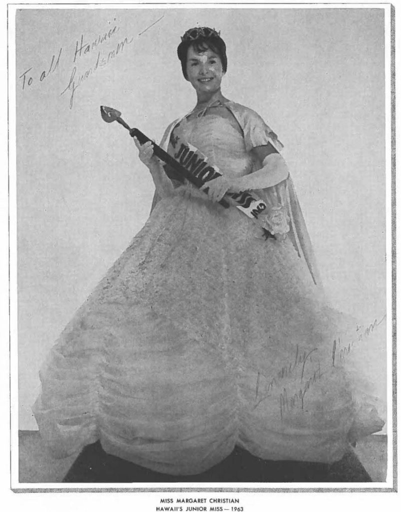 MISS MARGARET CHRISTIAN HAWAII'S JUNIOR MISS - 1963