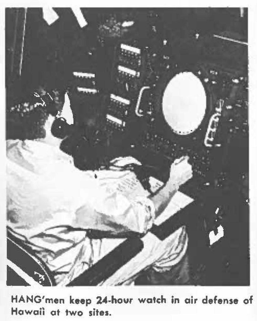 HANG'men keep 24-hour watch in air defense of Hawaii at two sites.