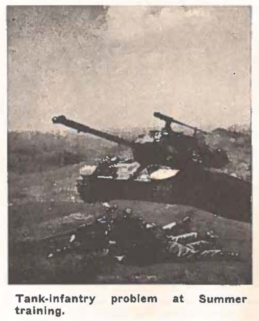 Tank-Infantry problem at Summer training.