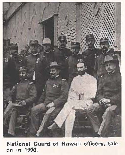 National Guard of Hawaii officers, taken In 1900.