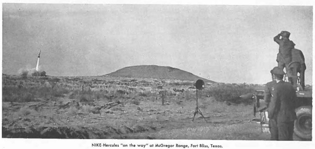 NIKE Hercules "on the way" at McGregor Range, Fort Bliss, Texas.