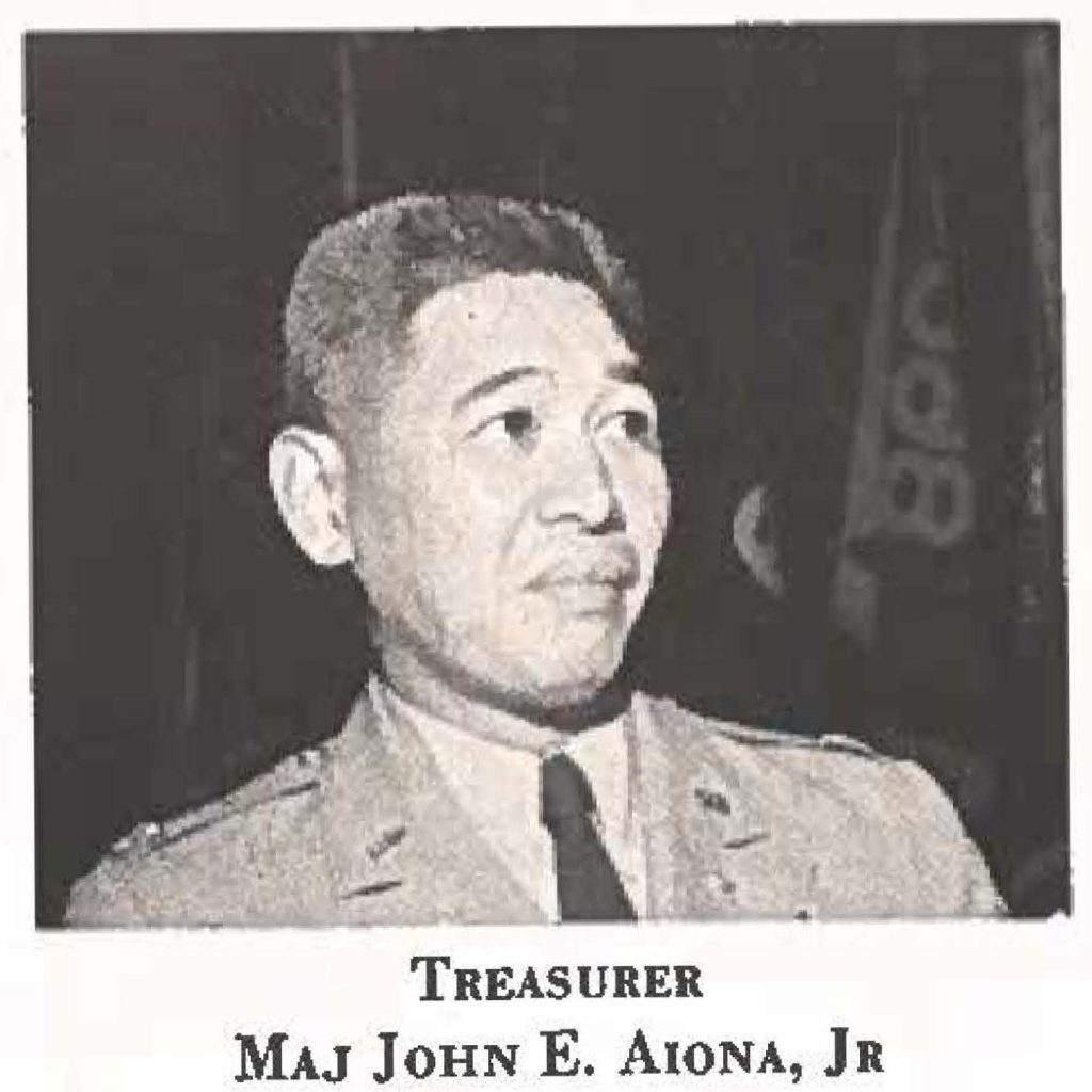 TREASURER MAJ JOHN E. AIONA, JR