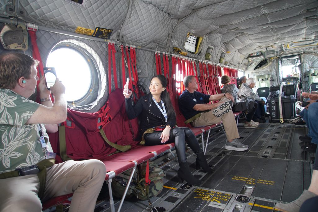 Civilian employers of HING members board Boss Lift