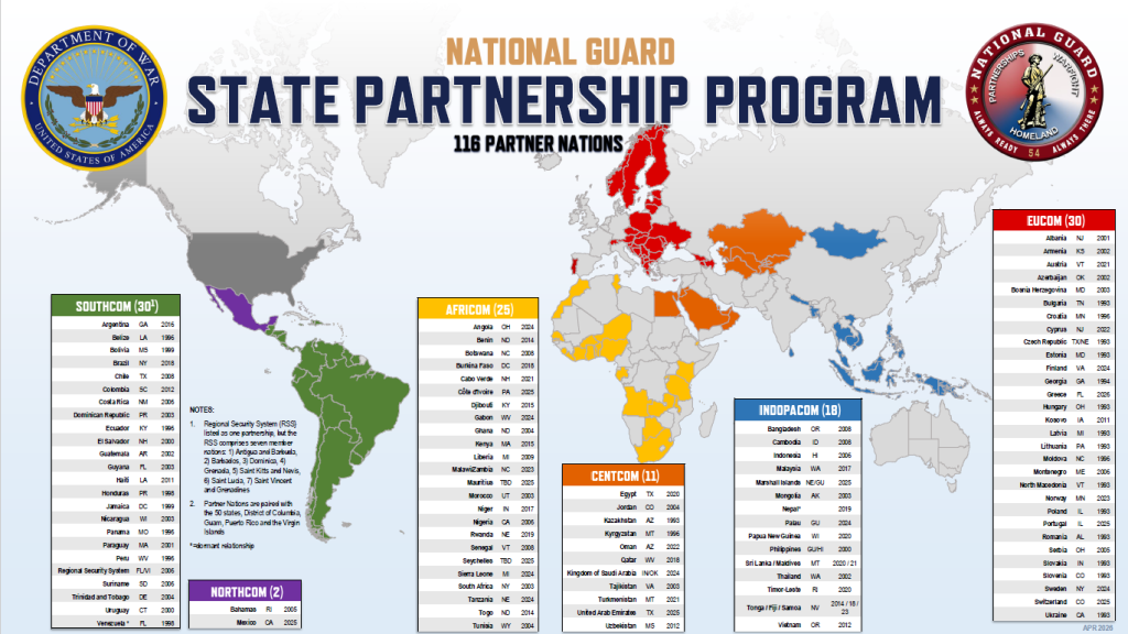 State Partnership Program Map