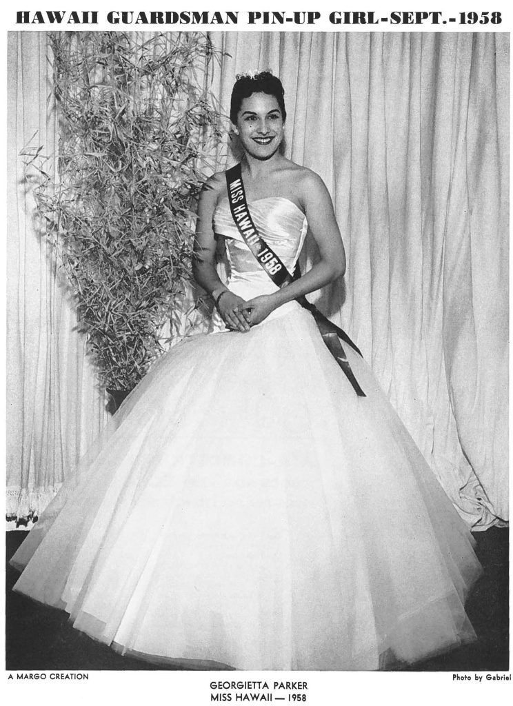GEORGIETT A PARKER MISS HAWAII- 1958