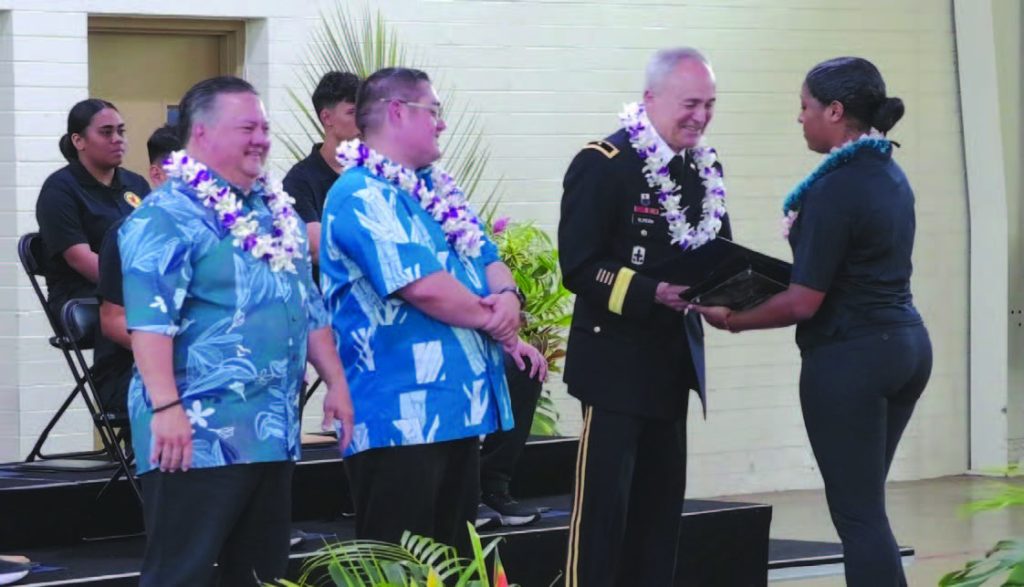 Thirteen associates graduated from Class 2 of the Hawai‘i Job Challenge Academy in June 2025 during a ceremony held at the Keaukaha Military Reservation Hilo Gym. These graduates demonstrated exceptional hard work, perseverance and commitment. – Photo by retired Master Sgt. Andrew Jackson