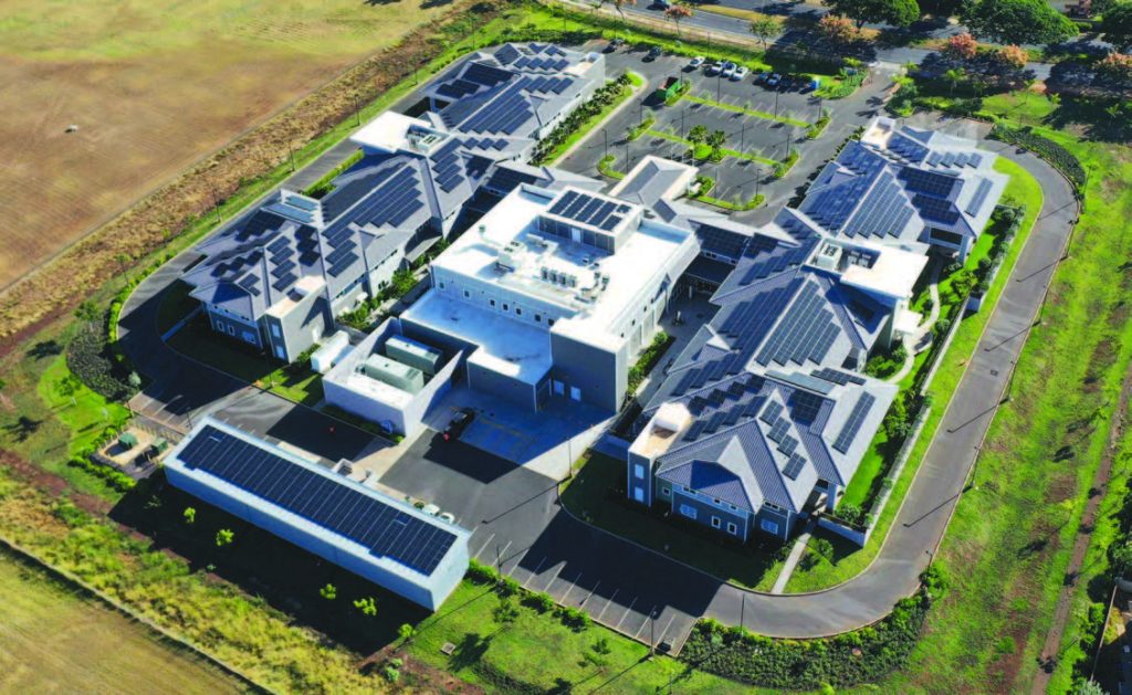 An aerial view of the completed Daniel K. Akaka State Veterans Home in Kapolei. – Engineering Office photo