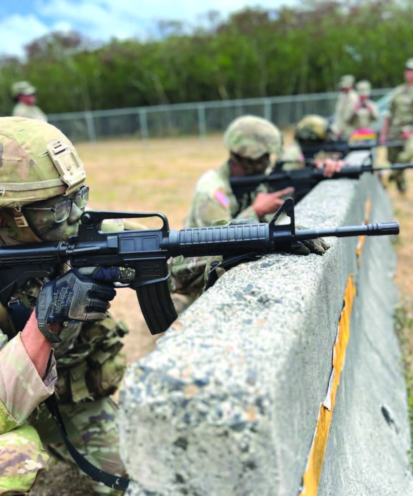 2-298th MFTR Basic Leader Course students performed individual movement techniques while applying tactical skills in a simulated combat environment. – Hawai‘i National Guard photos